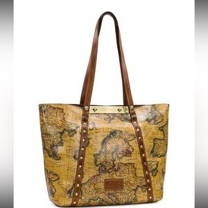 NWT Patricia Nash Benvenuto European Map Print Tote